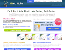 Tablet Screenshot of myadmaker.com